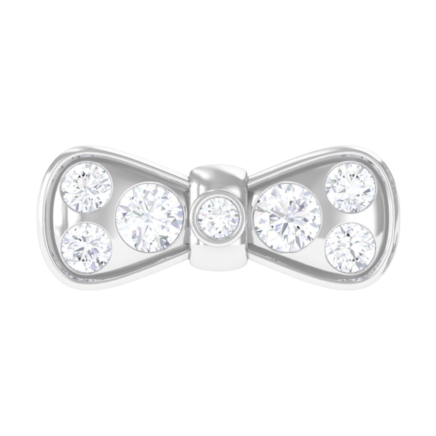 Moissanite Cute Bow Cartilage Earring with Certificate