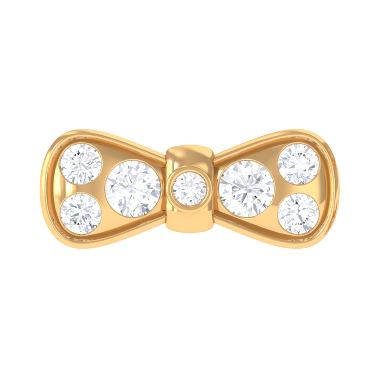 Moissanite Cute Bow Cartilage Earring with Certificate