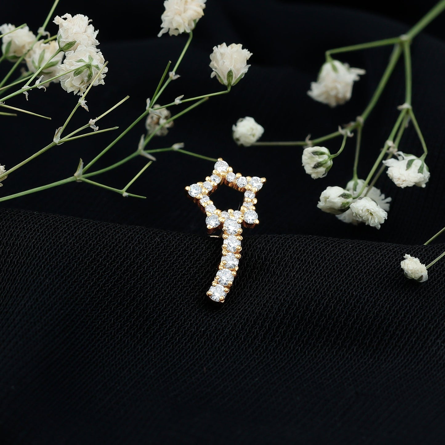 Certified Moissanite Shooting Star Cartilage Earring