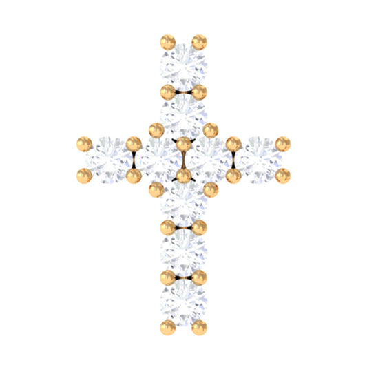 Minimalist Moissanite Cross Cartilage Earring