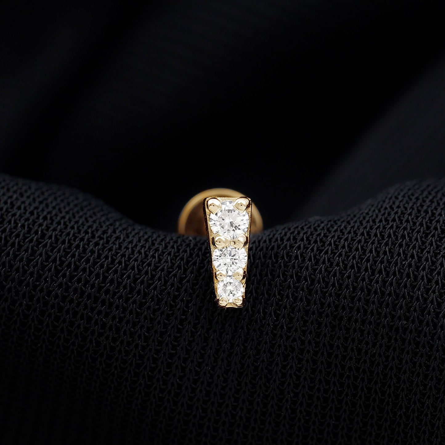 Minimal Diamond Unique Earring for Tragus Piercing
