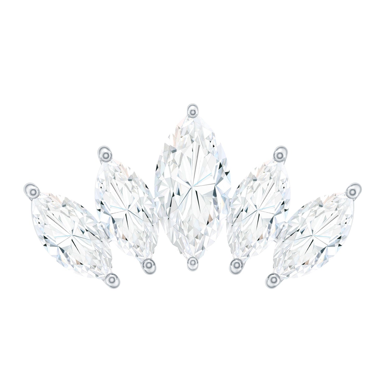 Certified Marquise Cut Diamond Helix Earring for Women