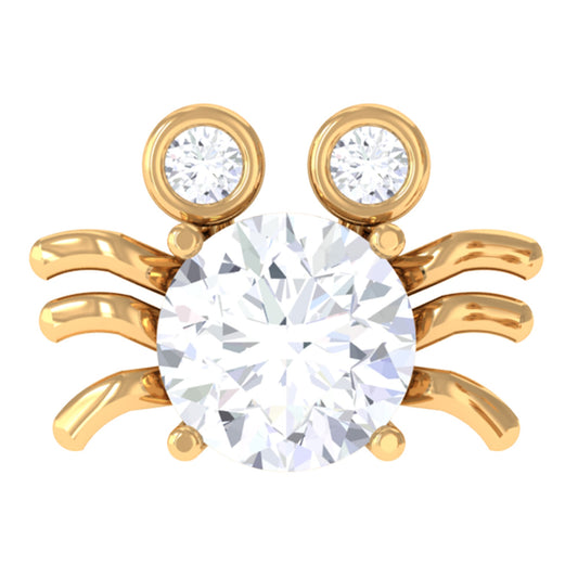 Certified Moissanite Crab Cartilage Earring