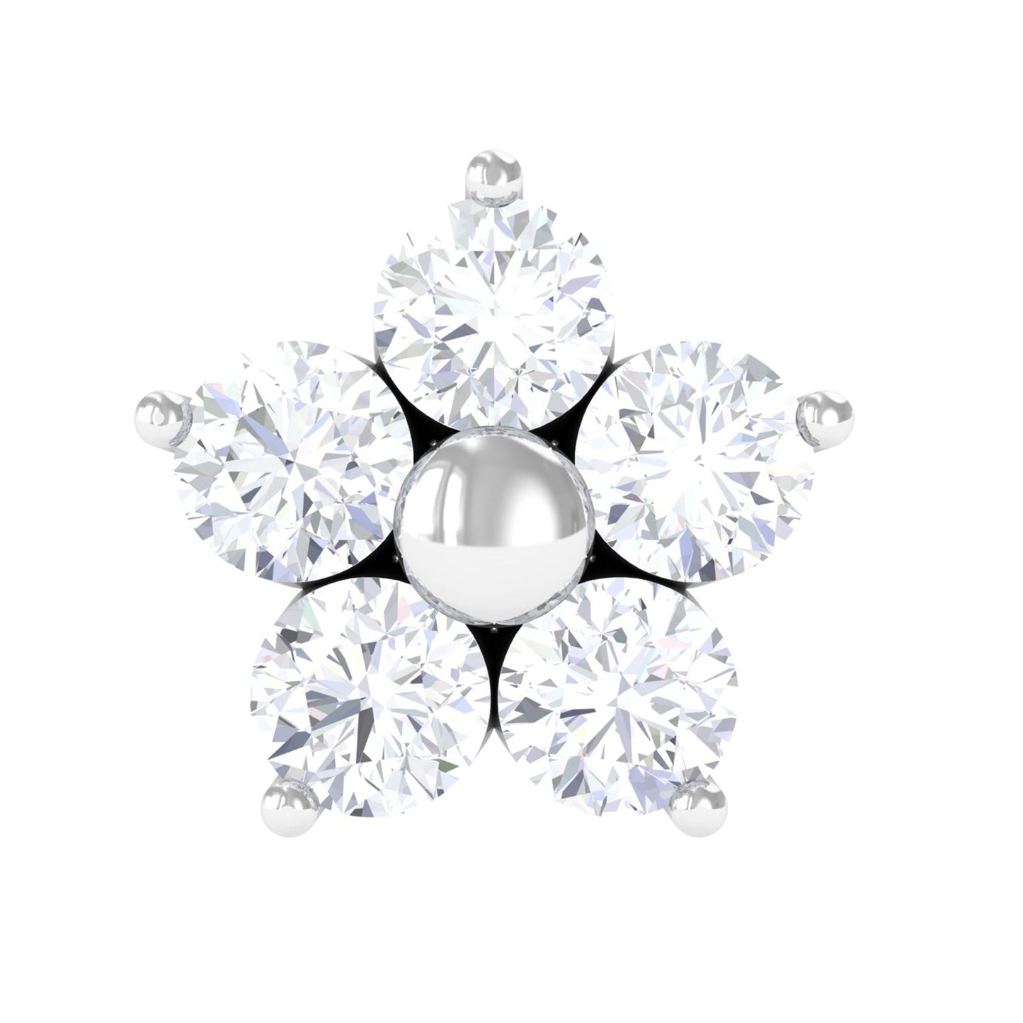 Certified Moissanite Flower Conch Earring for Women