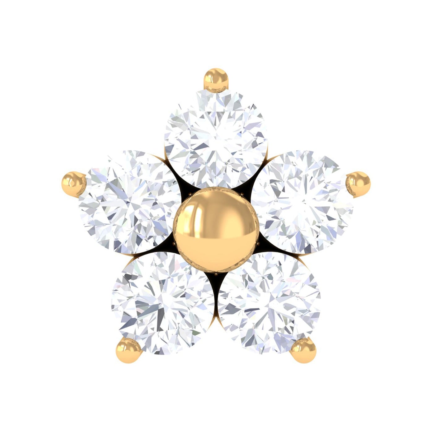 Certified Moissanite Flower Conch Earring for Women