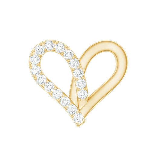 Diamond Heart Earring for Helix Piercing