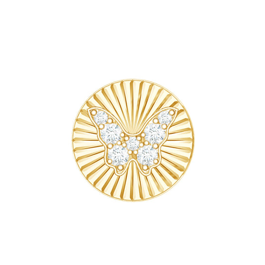 Diamond Butterfly Earring for Cartilage Piercing