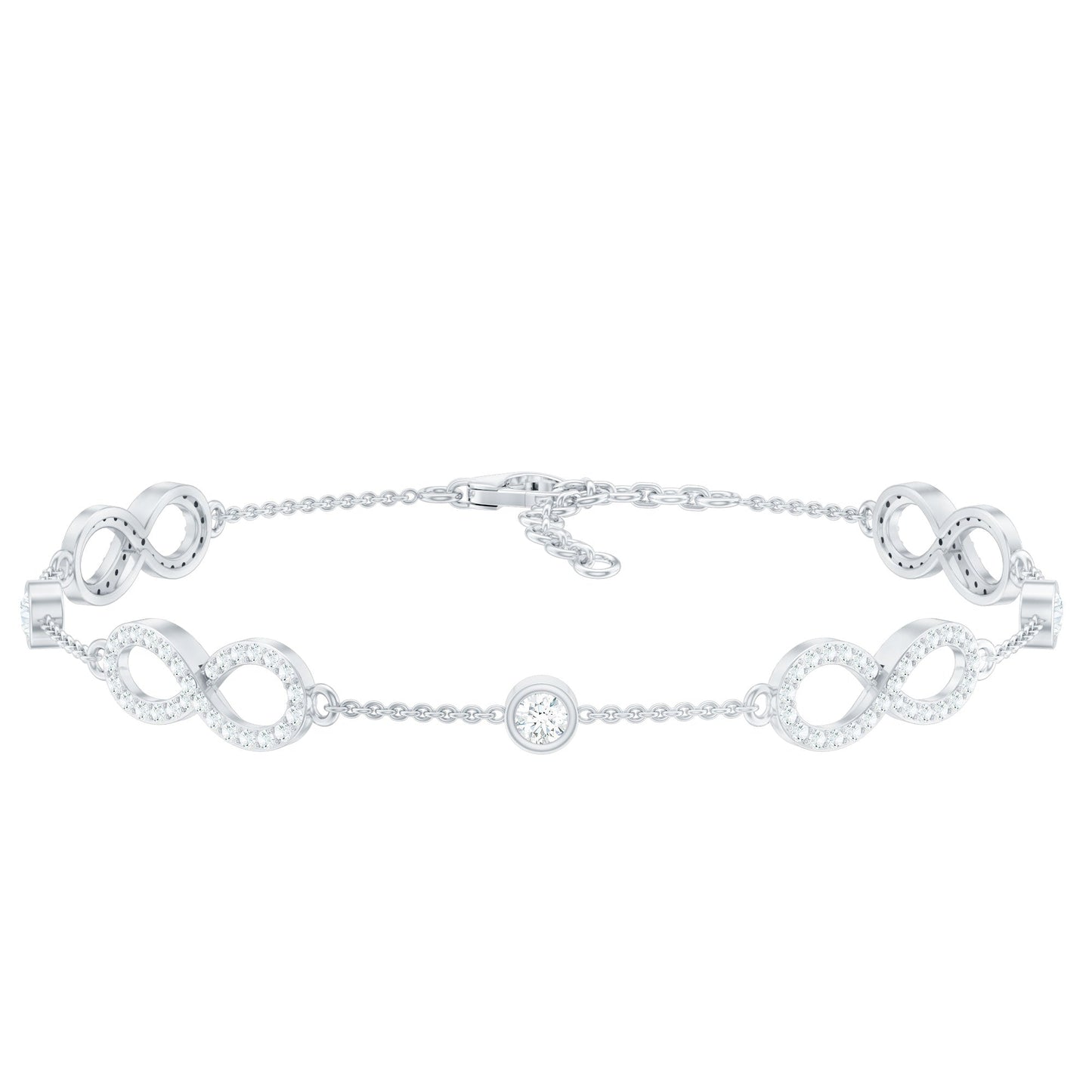 Certified Moissanite Infinity Chain Bracelet