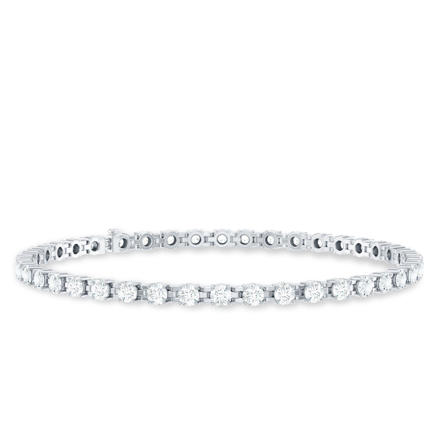 Round Shape Cubic Zirconia Tennis Bracelet