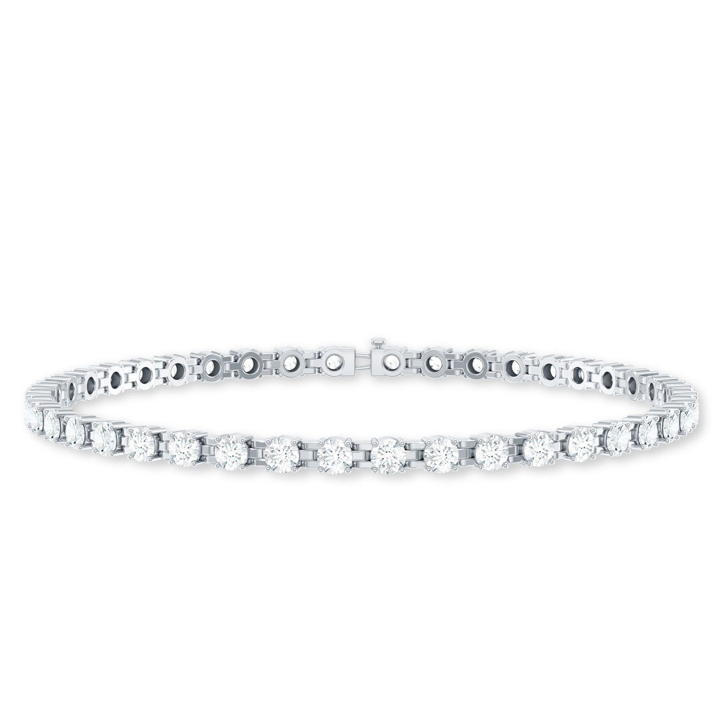 Round Shape Cubic Zirconia Tennis Bracelet