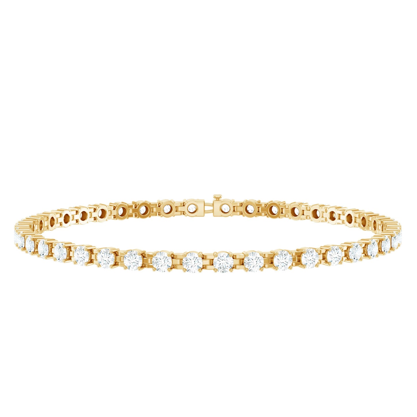 Round Shape Cubic Zirconia Tennis Bracelet
