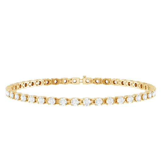 Round Shape Cubic Zirconia Tennis Bracelet