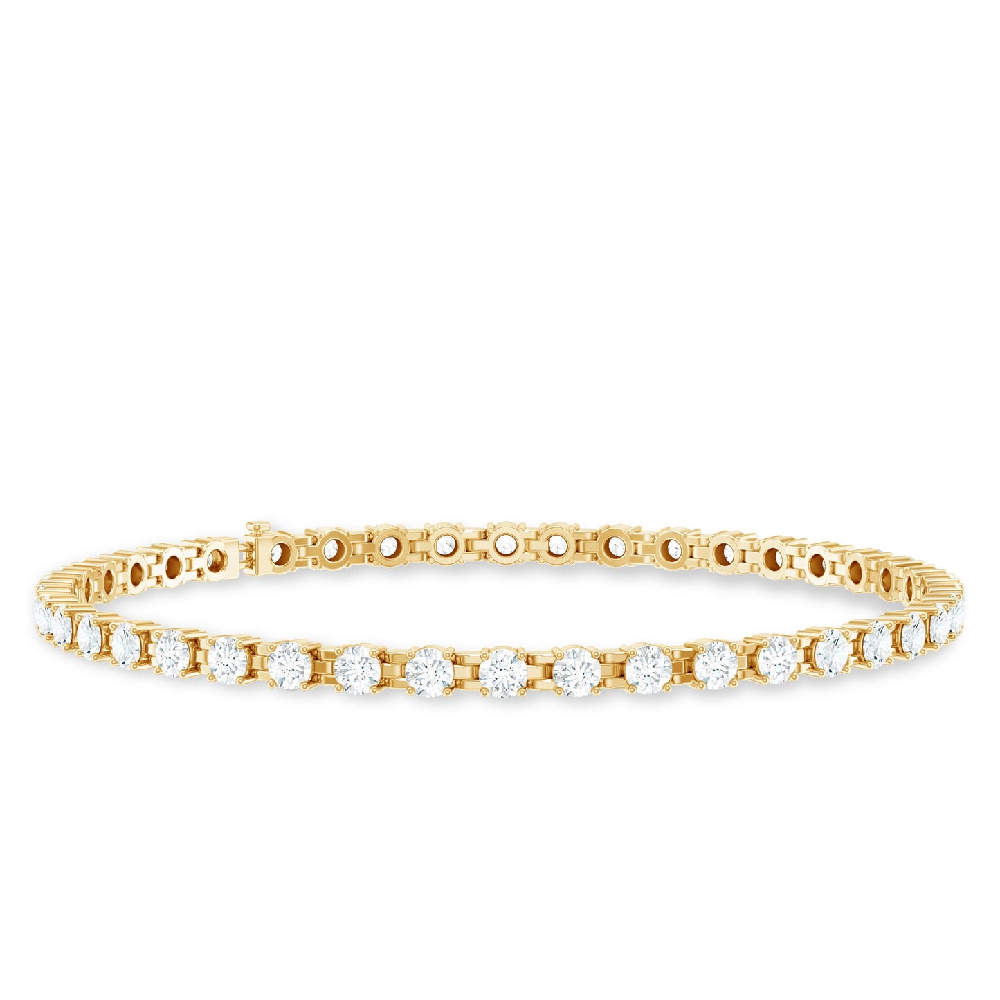 Round Shape Cubic Zirconia Tennis Bracelet
