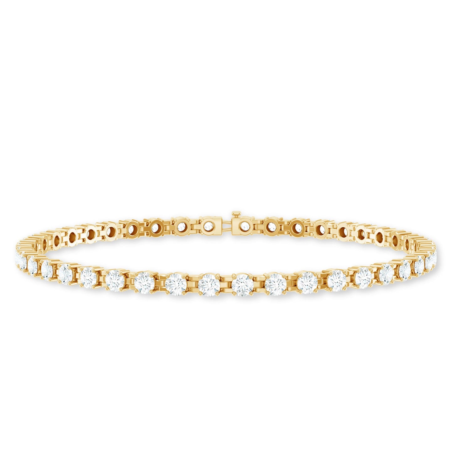 Round Shape Cubic Zirconia Tennis Bracelet