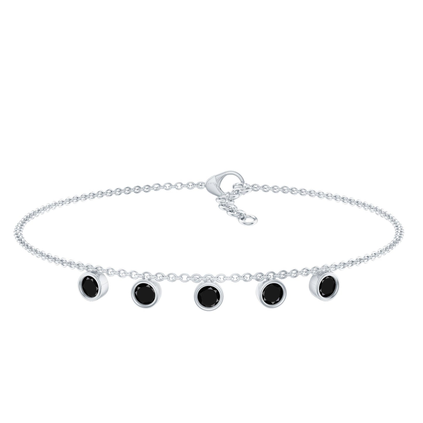 Black Onyx Charm Chain Bracelet