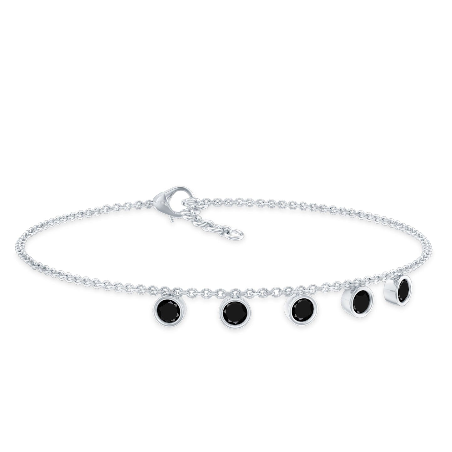 Black Onyx Charm Chain Bracelet