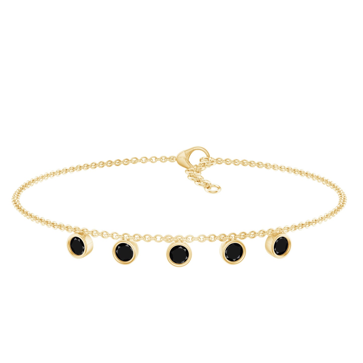 Black Onyx Charm Chain Bracelet