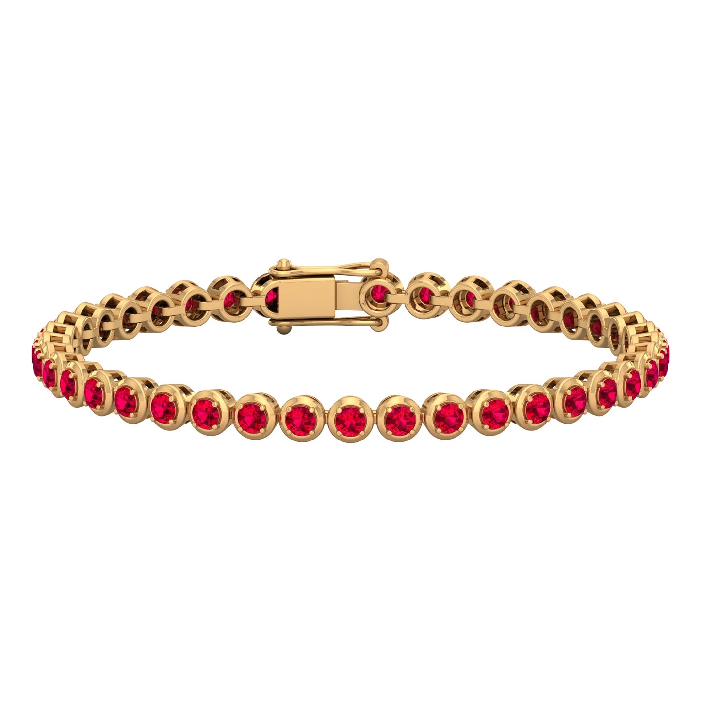 5.51 Carat Lab Grown Ruby Tennis Bracelet for Women