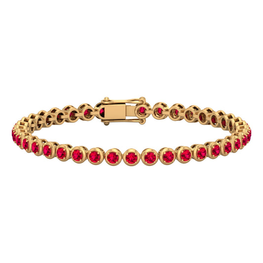 5.51 Carat Lab Grown Ruby Tennis Bracelet for Women