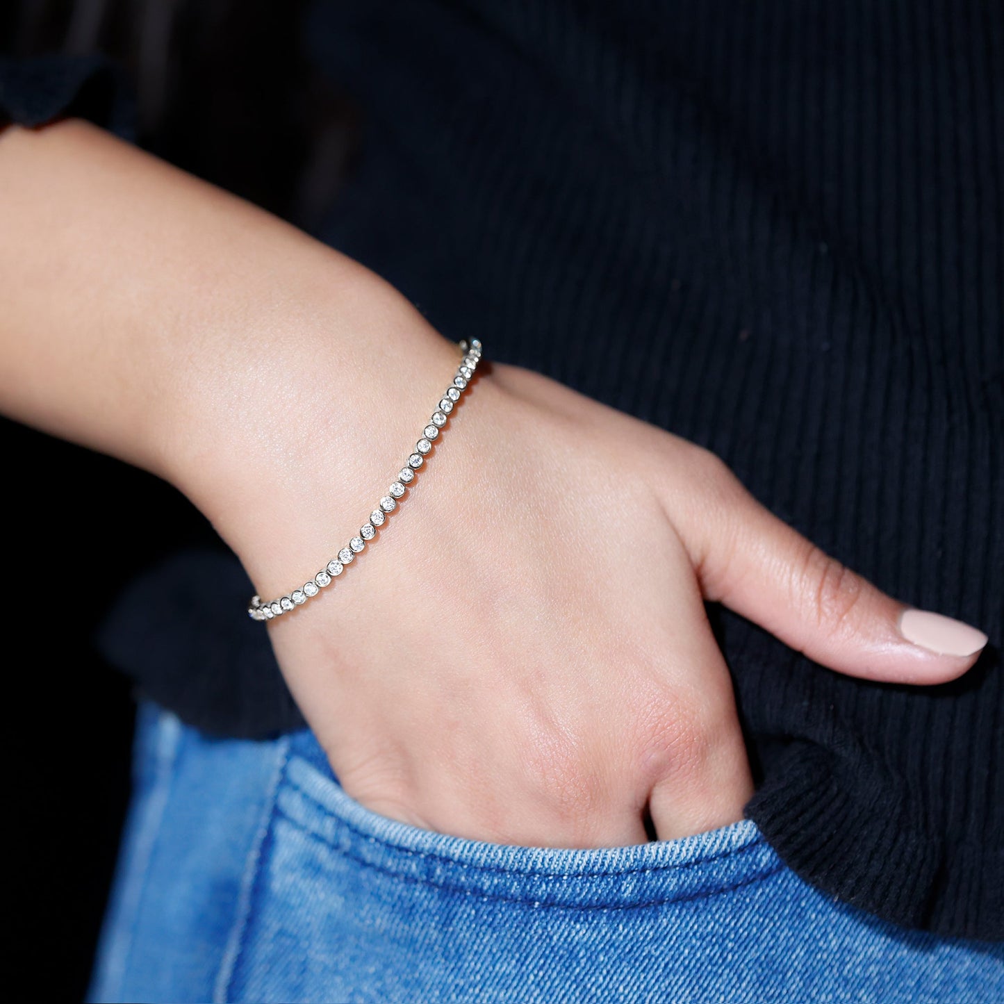 3.50 CT Moissanite Wedding Tennis Bracelet For Bride