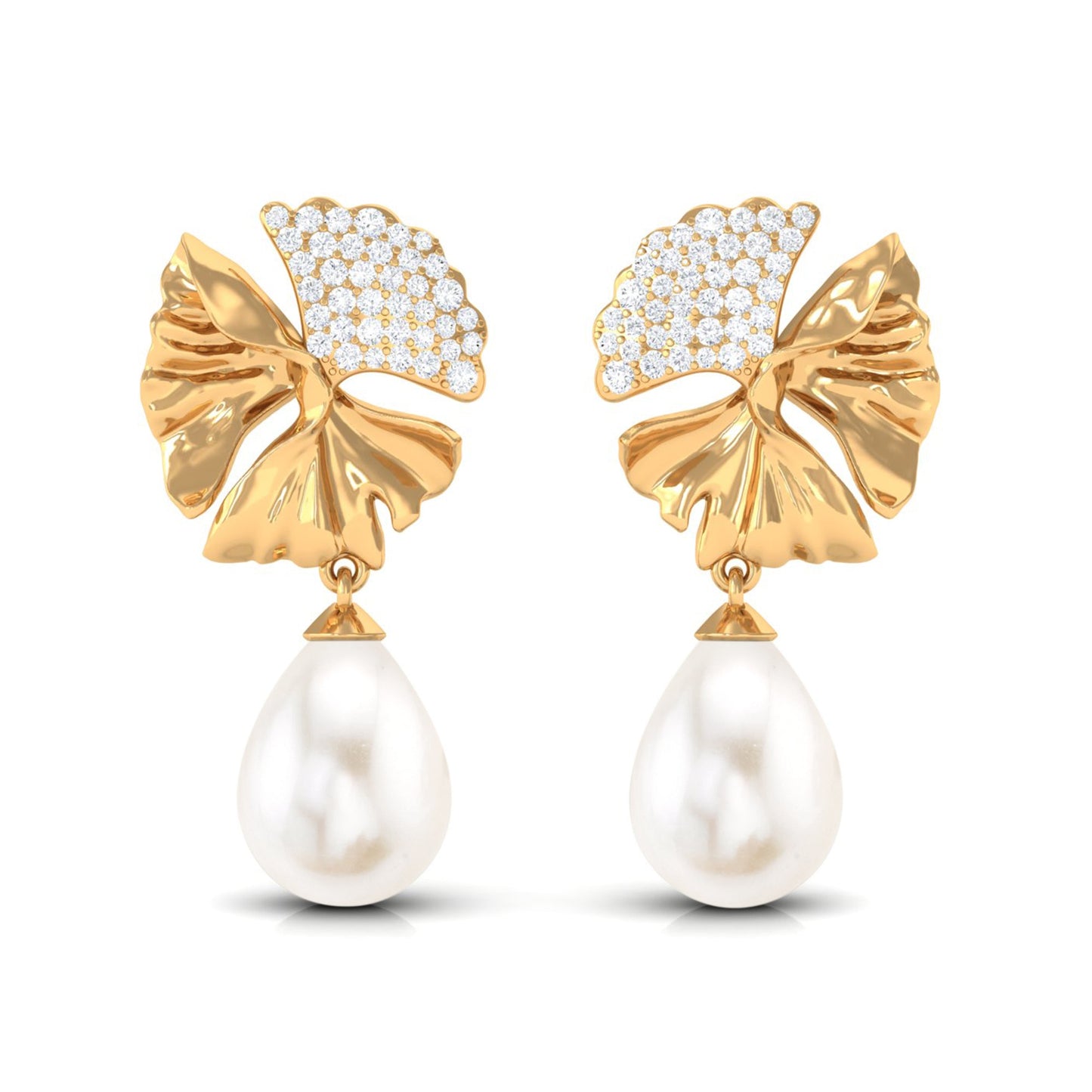 Nature Inspired 9X12mm Freshwater Pearl Drop Earrings