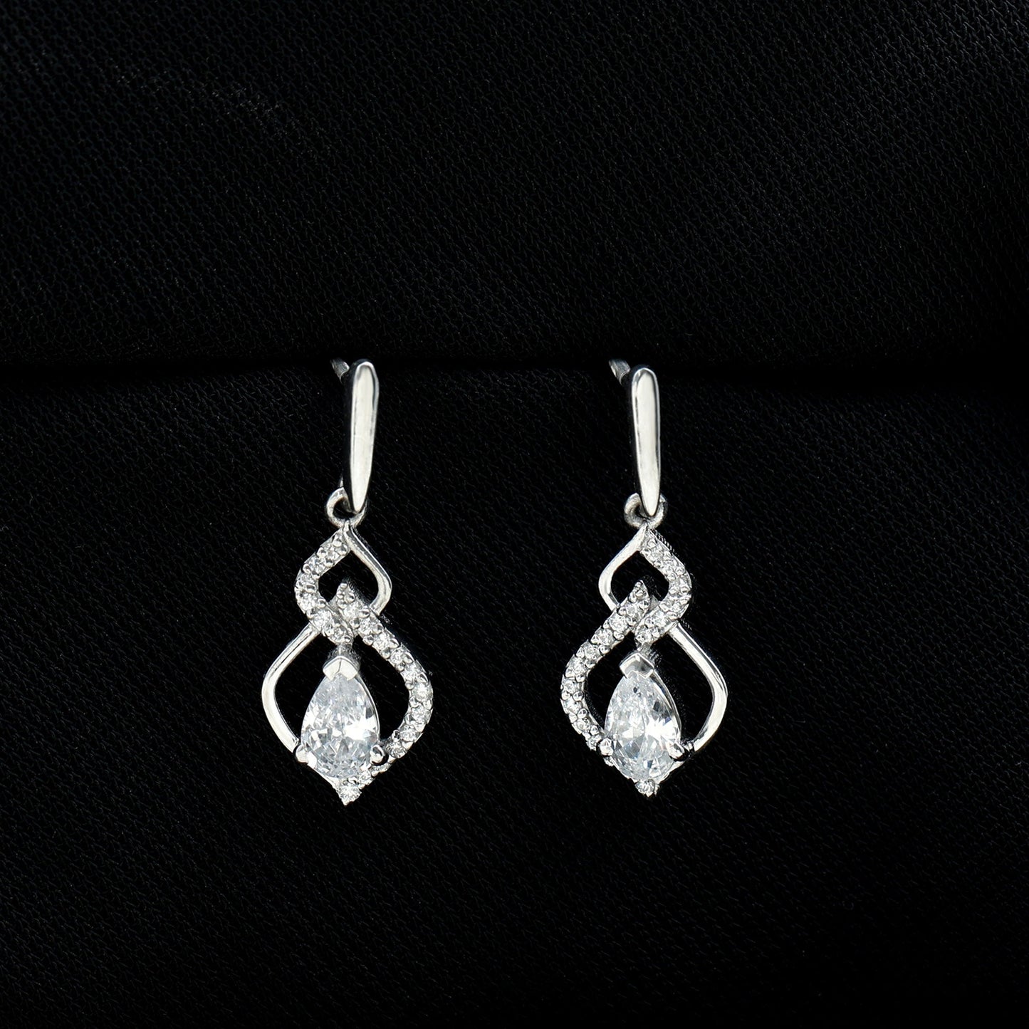 Certified Lab 4X6 MM Pear Shaped Diamond Drop Bridal Earrings