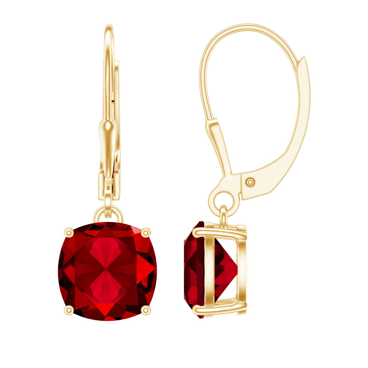 Lab Created Ruby Drop Earrings For Women