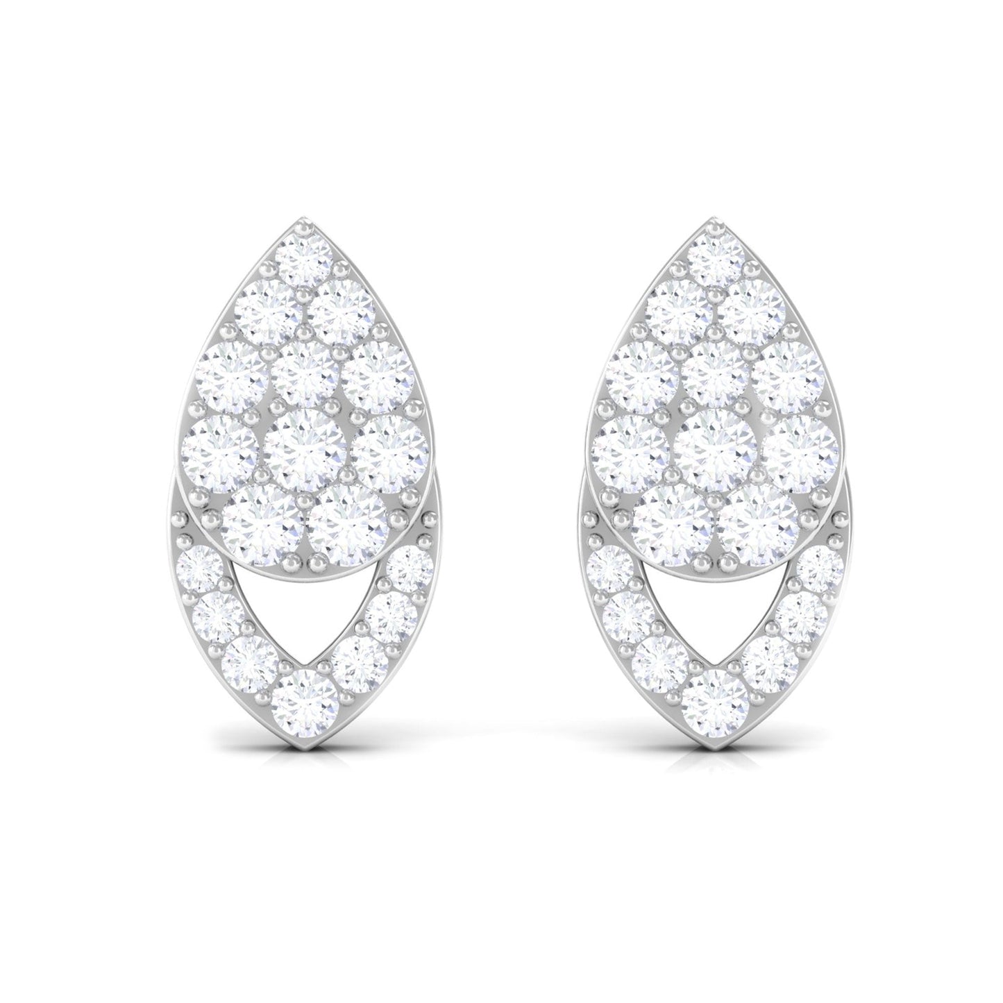 1/2 CT Round Cut Natural Diamond Classic Stud Earrings
