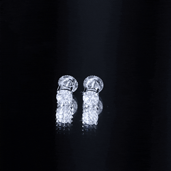 5 MM Round Moissanite Solitaire Screw Back Stud Earrings