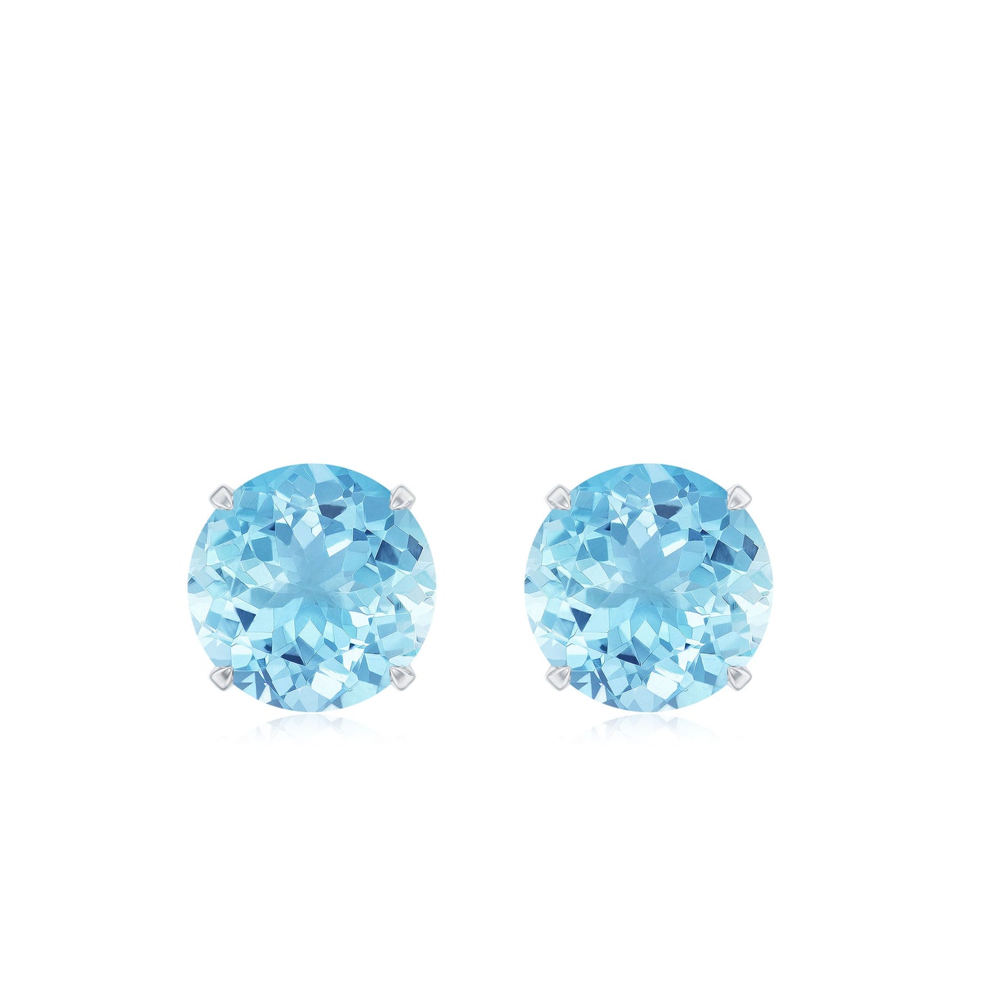 Certified Natural Aquamarine Everyday Earrings with Screw Back