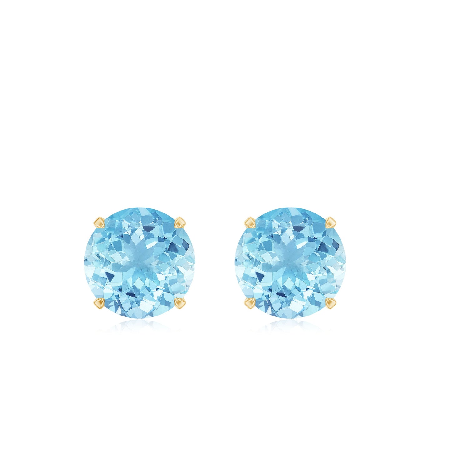 Certified Natural Aquamarine Everyday Earrings with Screw Back