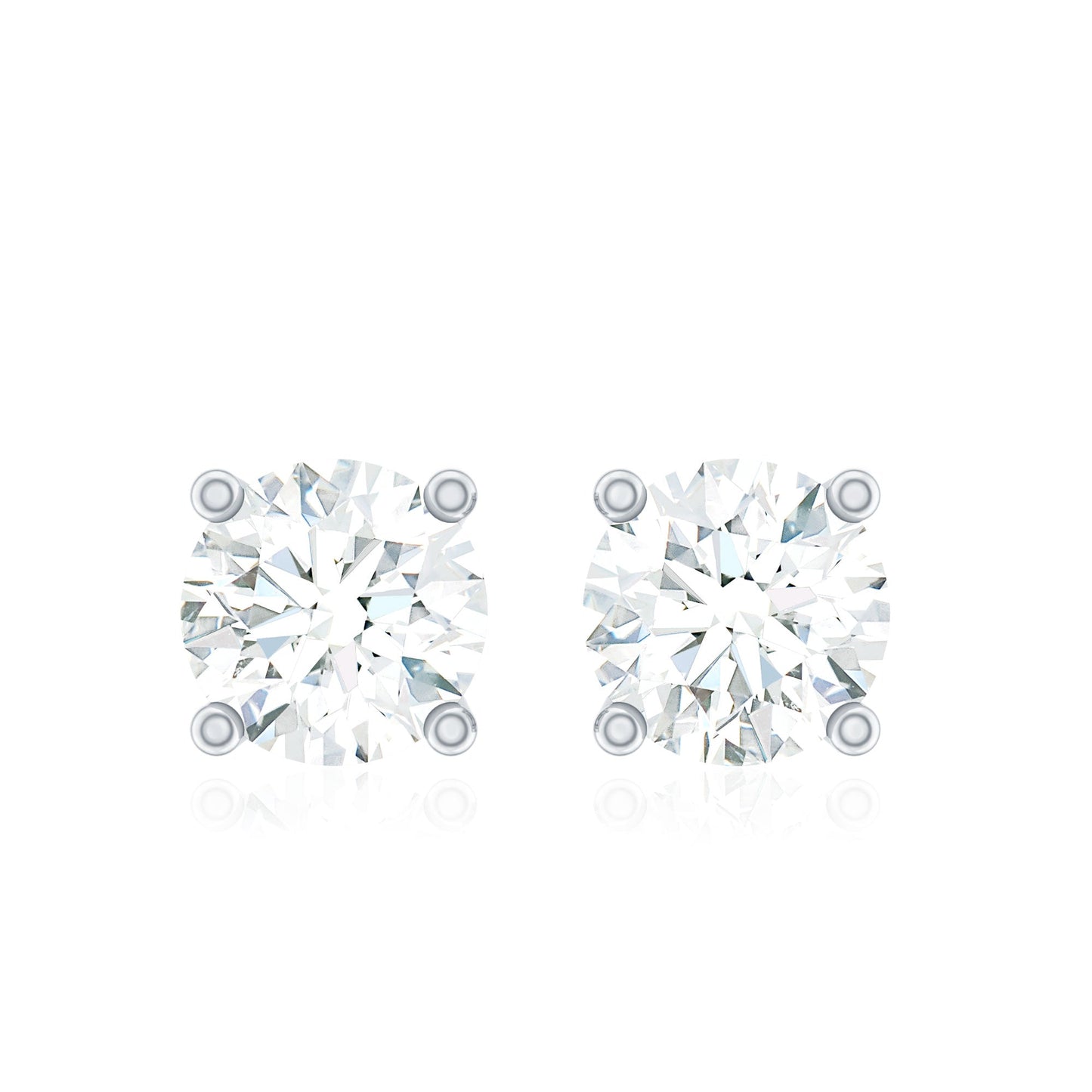 Minimalist Sterling Silver Moissanite Stud Earrings