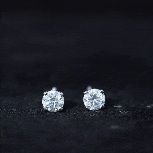 5 MM Round Shape Solitaire Moissanite Stud Earrings