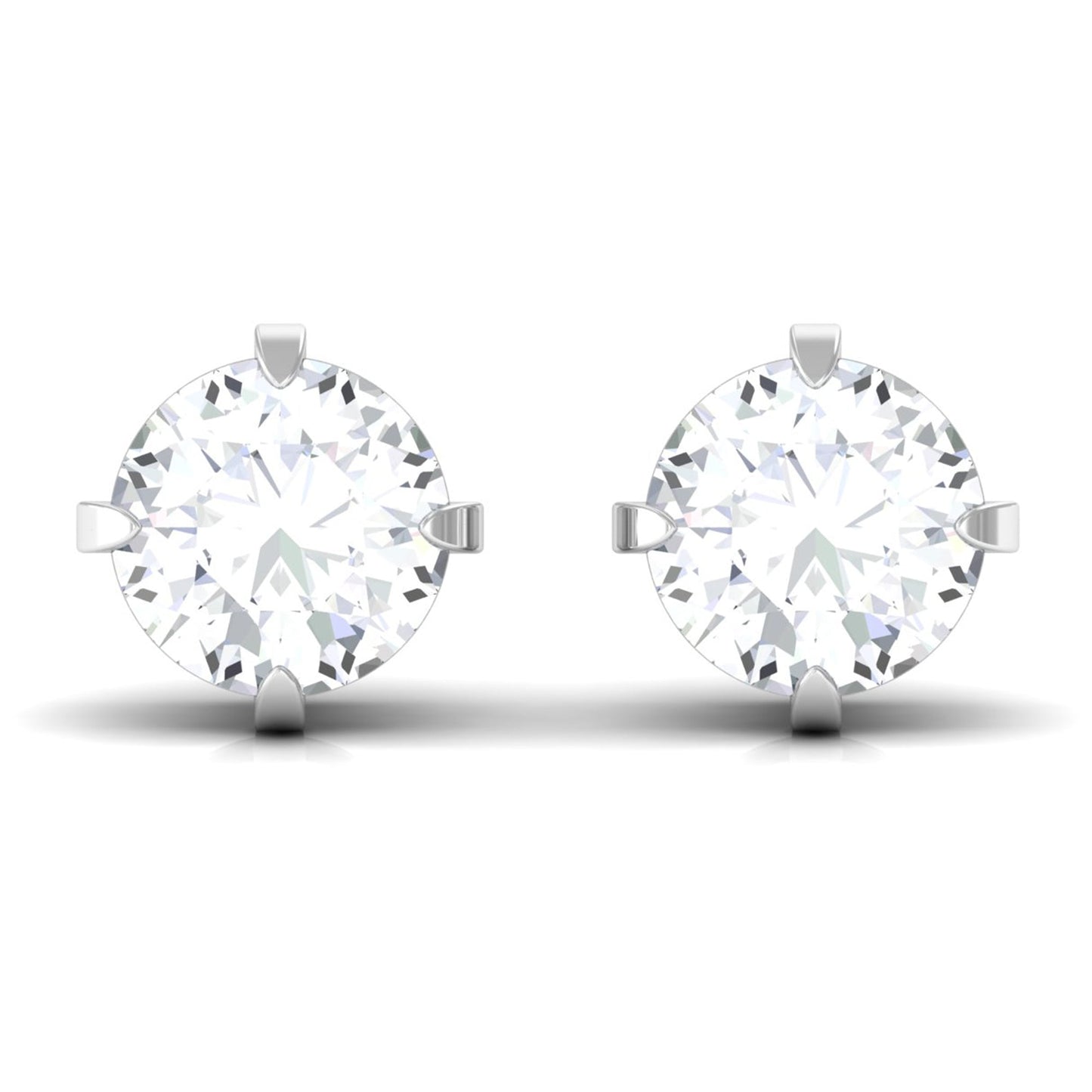Dainty Diamond Solitaire Stud Earrings