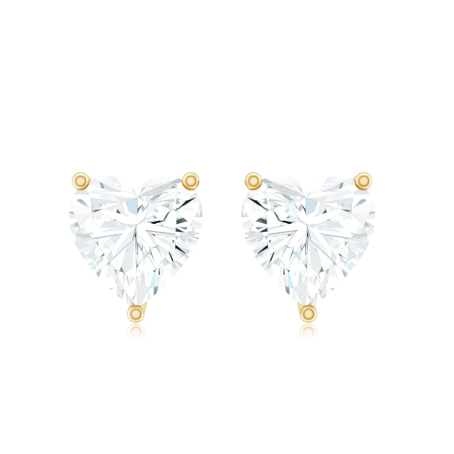 Certified 3 Carat Moissanite Heart Earrings For Women