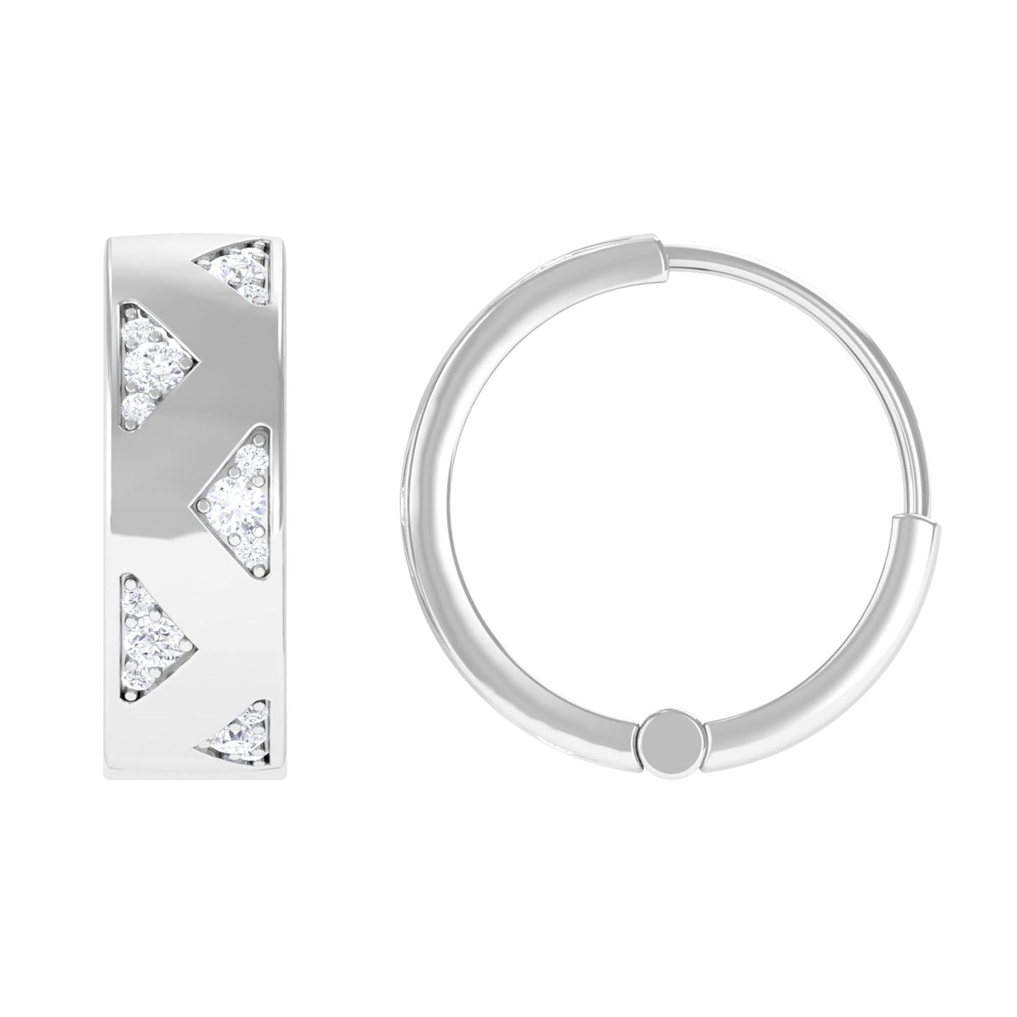 Certified Diamond Hoops For Women