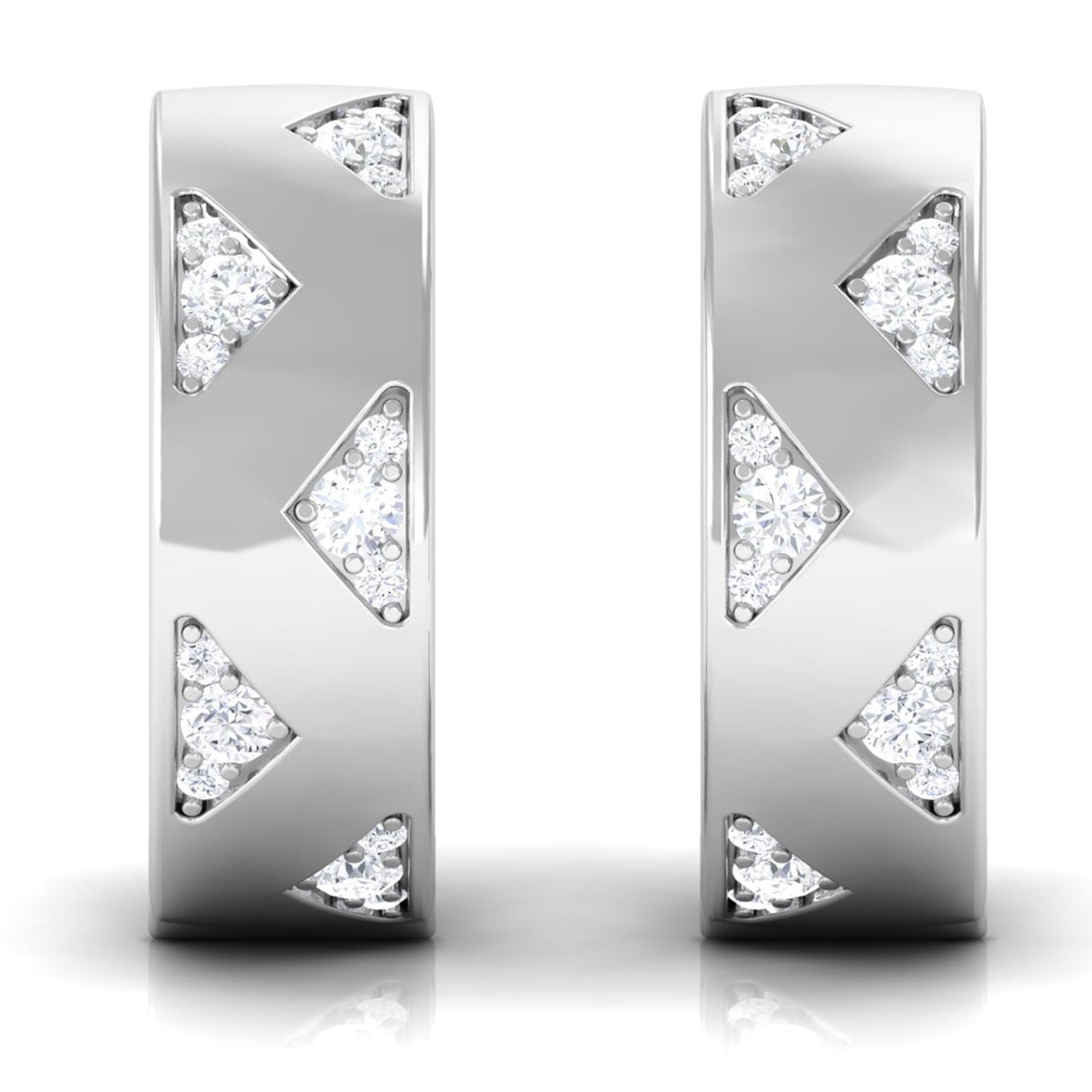 Certified Moissanite Hinged Hoop Earrings for Women