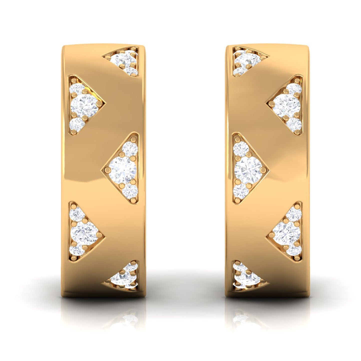 Certified Moissanite Hinged Hoop Earrings for Women
