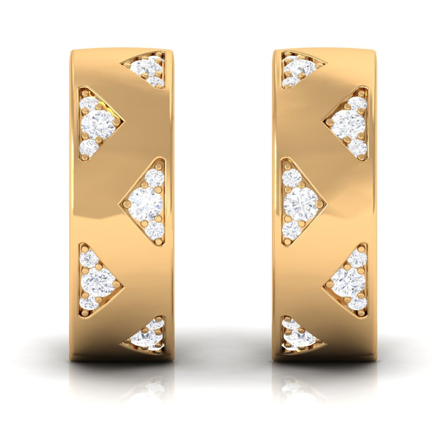 Certified Moissanite Hinged Hoop Earrings for Women