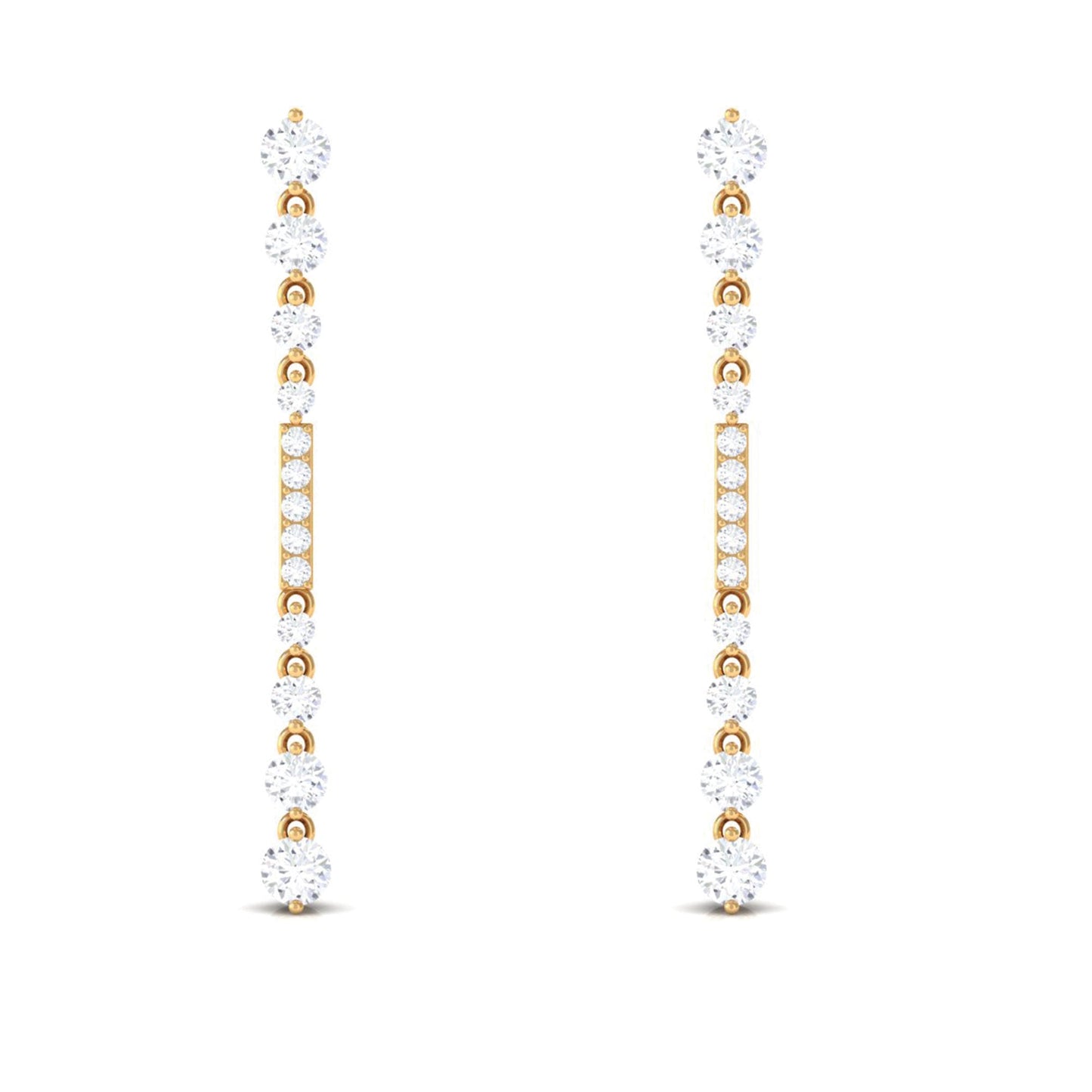 1.25 CT Certified Moissanite Simple Dangle Earrings