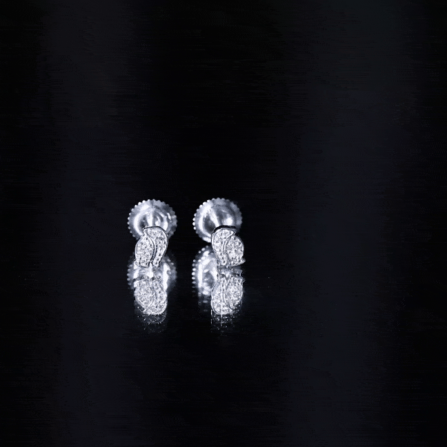 Natural Diamond Christmas Penguin Earrings With Certificate