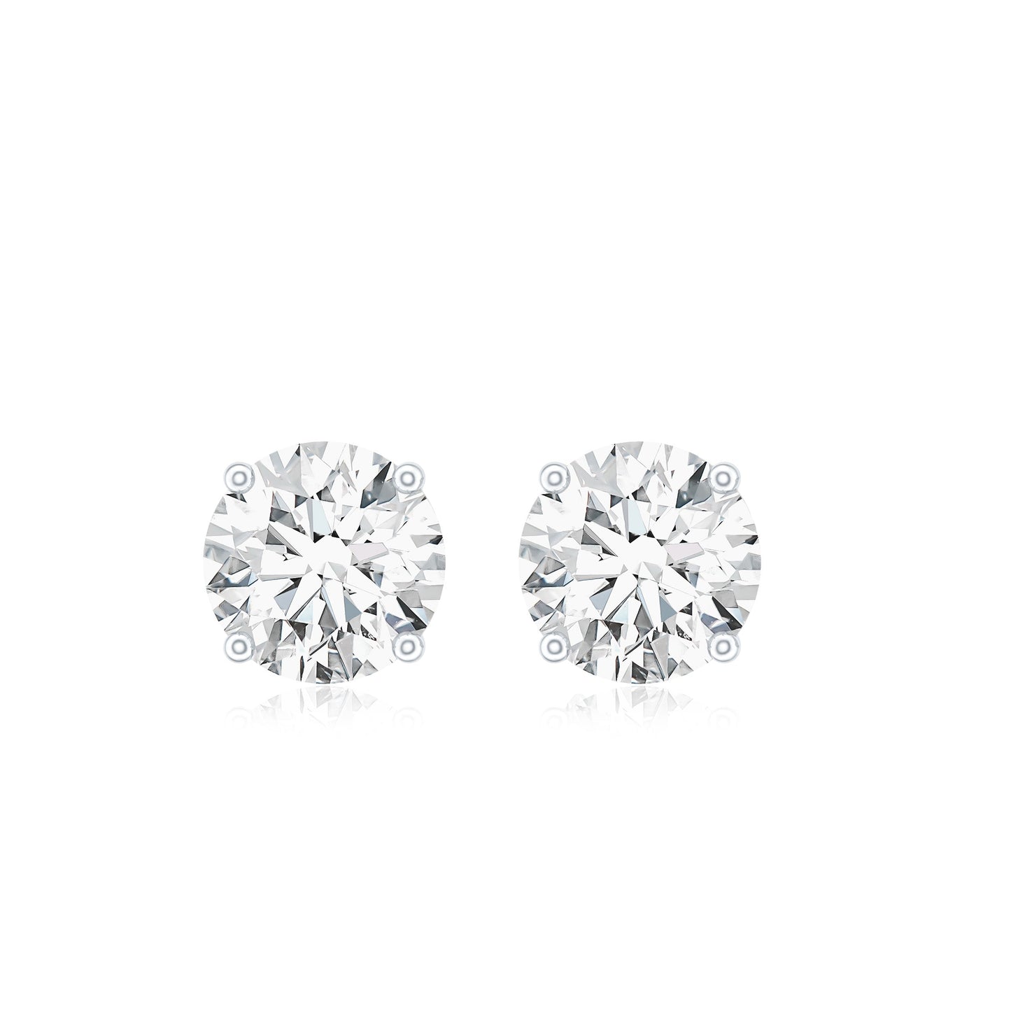 1.50 CT Moissanite Solitaire Stud Earrings