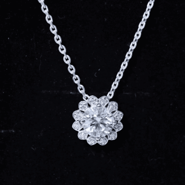 Certified 8 MM Lab Grown Diamond Cocktail Necklace For Women