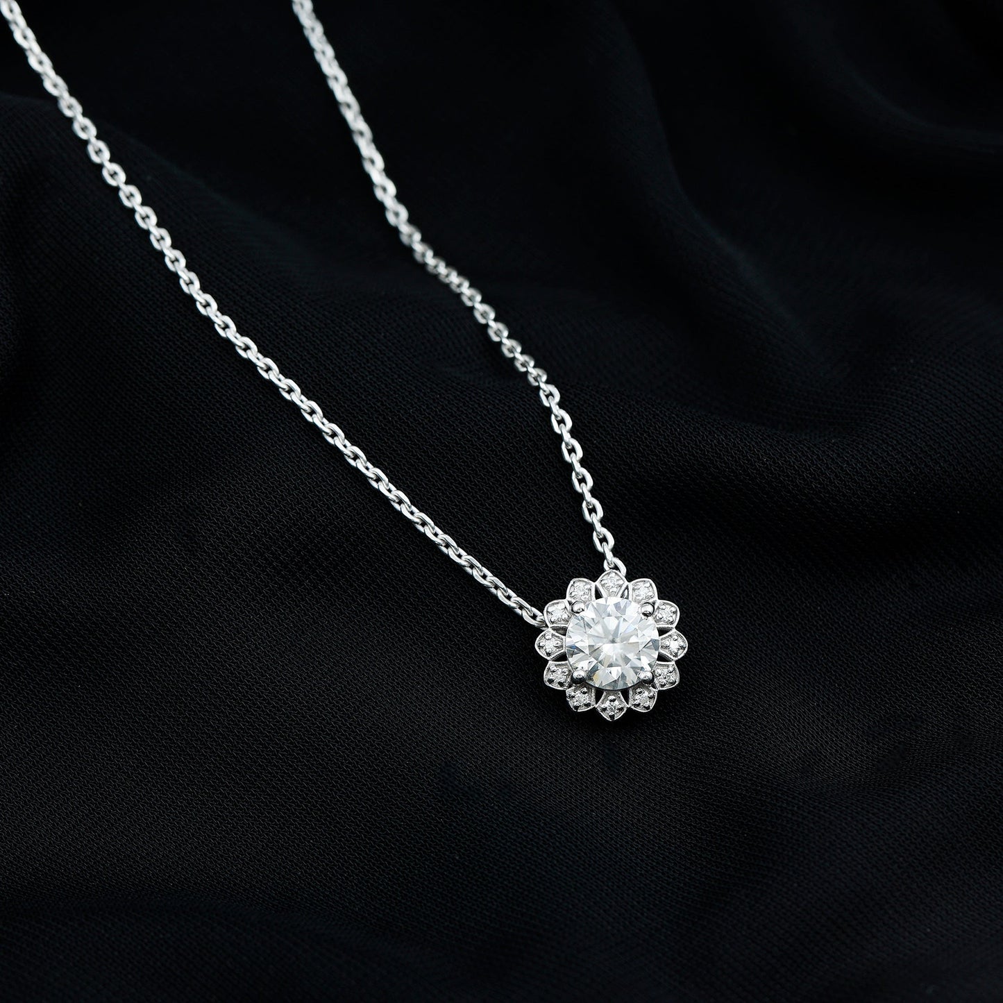 Certified 8 MM Lab Grown Diamond Cocktail Necklace For Women