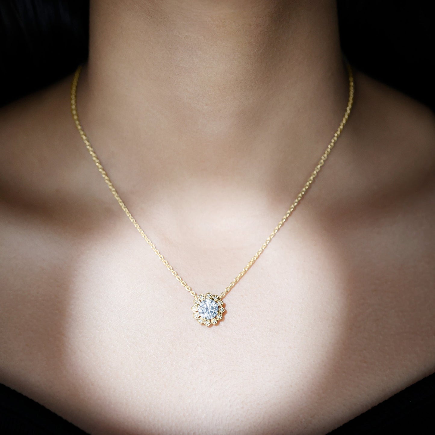 Certified 8 MM Lab Grown Diamond Cocktail Necklace For Women