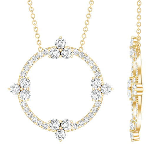 Certified Lab Grown Diamond Circle of Life Necklace