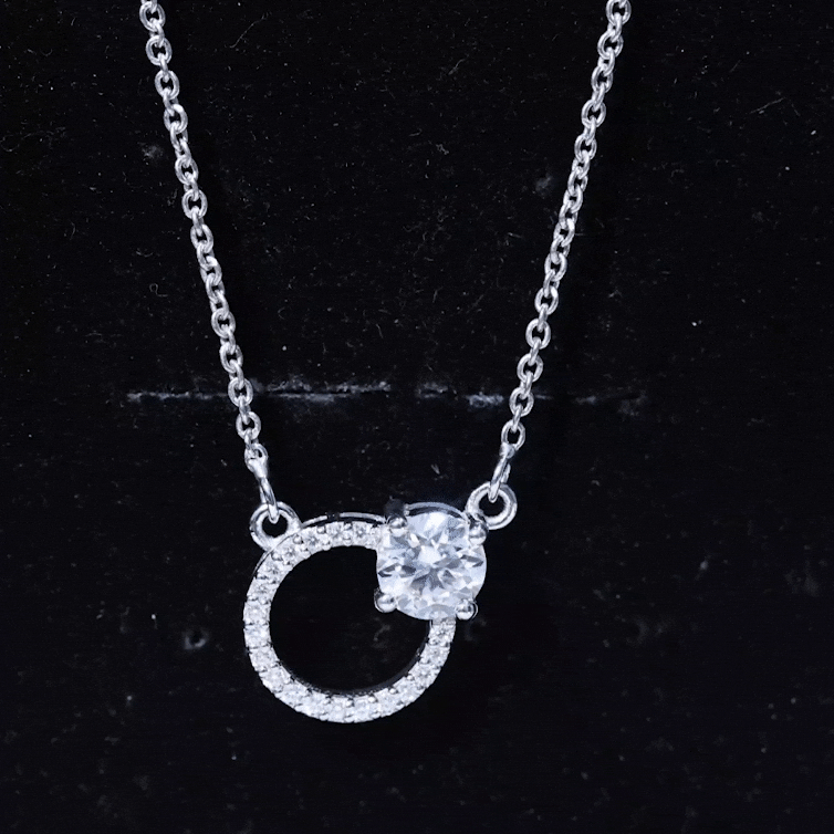 Certified Lab 6 MM Diamond Circle Of Life Necklace