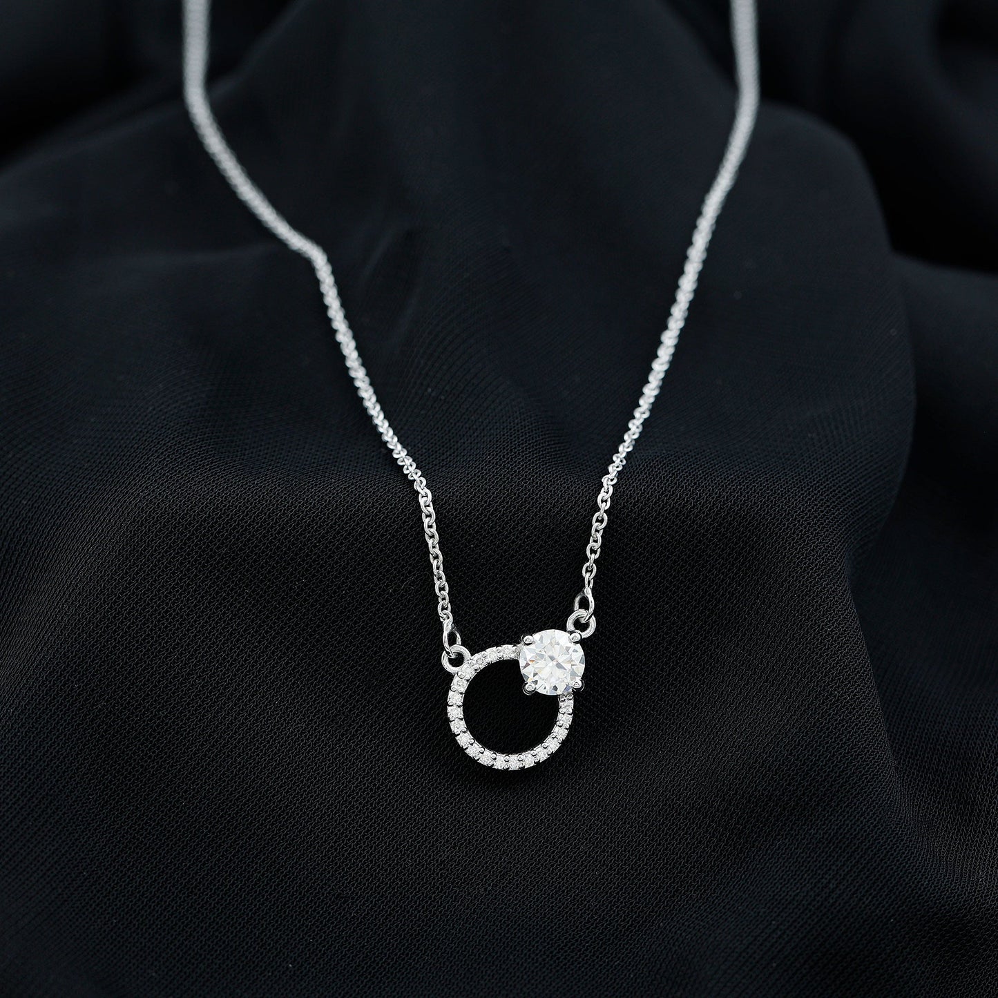 Certified Lab 6 MM Diamond Circle Of Life Necklace