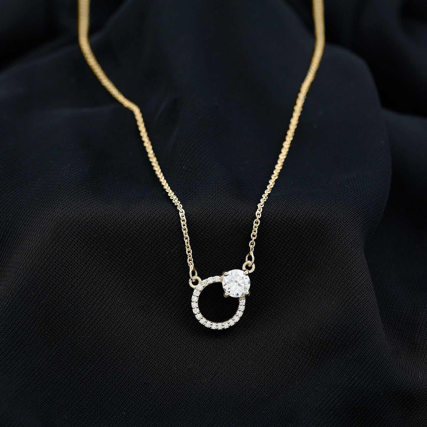Certified Lab 6 MM Diamond Circle Of Life Necklace