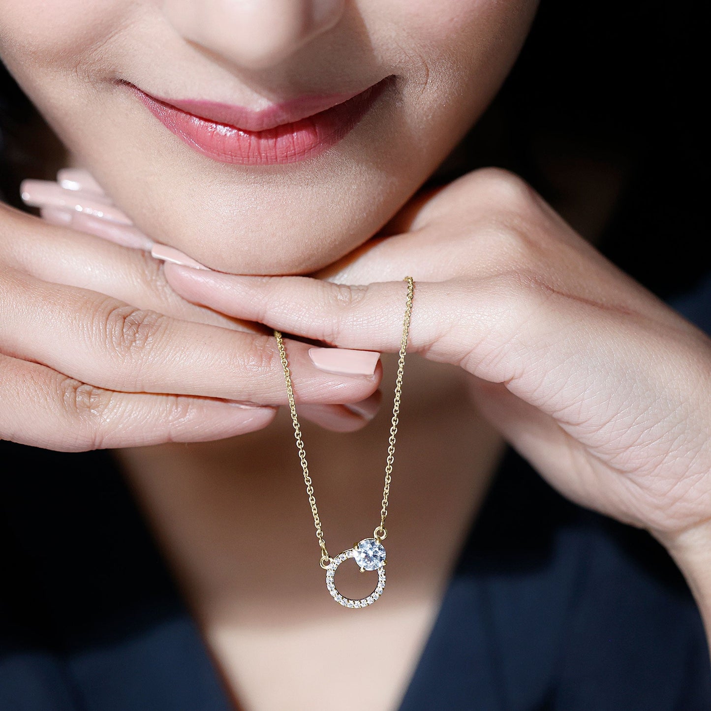 Certified Lab 6 MM Diamond Circle Of Life Necklace